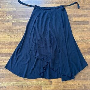 Wrap Skirt black 100% cotton medium